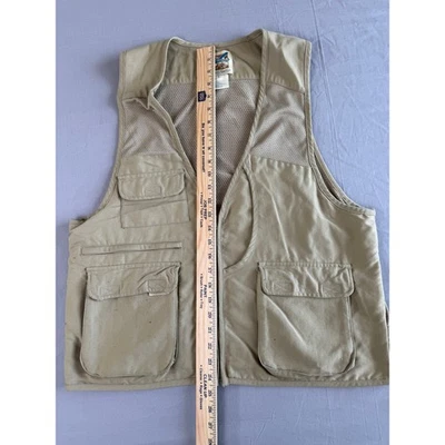 TravelSmith Fishing Vest Mens Large Khaki Utility Outdoor Cargo Pockets Outdoors - Image 1 of 4