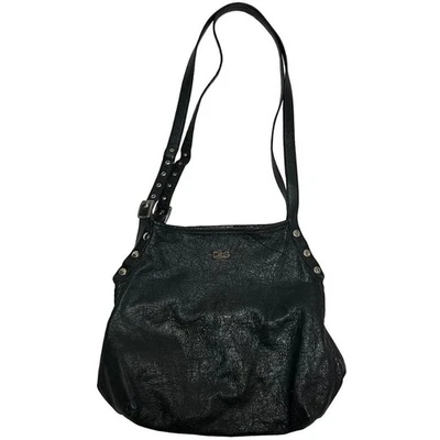 DOLCE&GABBANA Shoulder Hand Bag Black Leather Small Purse Vintage Authentic - image 1 of 4