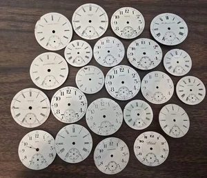 Antiguo grupo vintage de 22 acciones, siglo, varios Esferas de reloj de bolsillo - Imagen 1 de 3