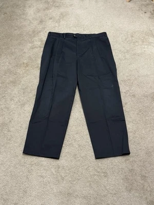 Calça social Nordstrom 42W x 32L preta perna reta moda inteligente C97 - Imagem 1 de 4