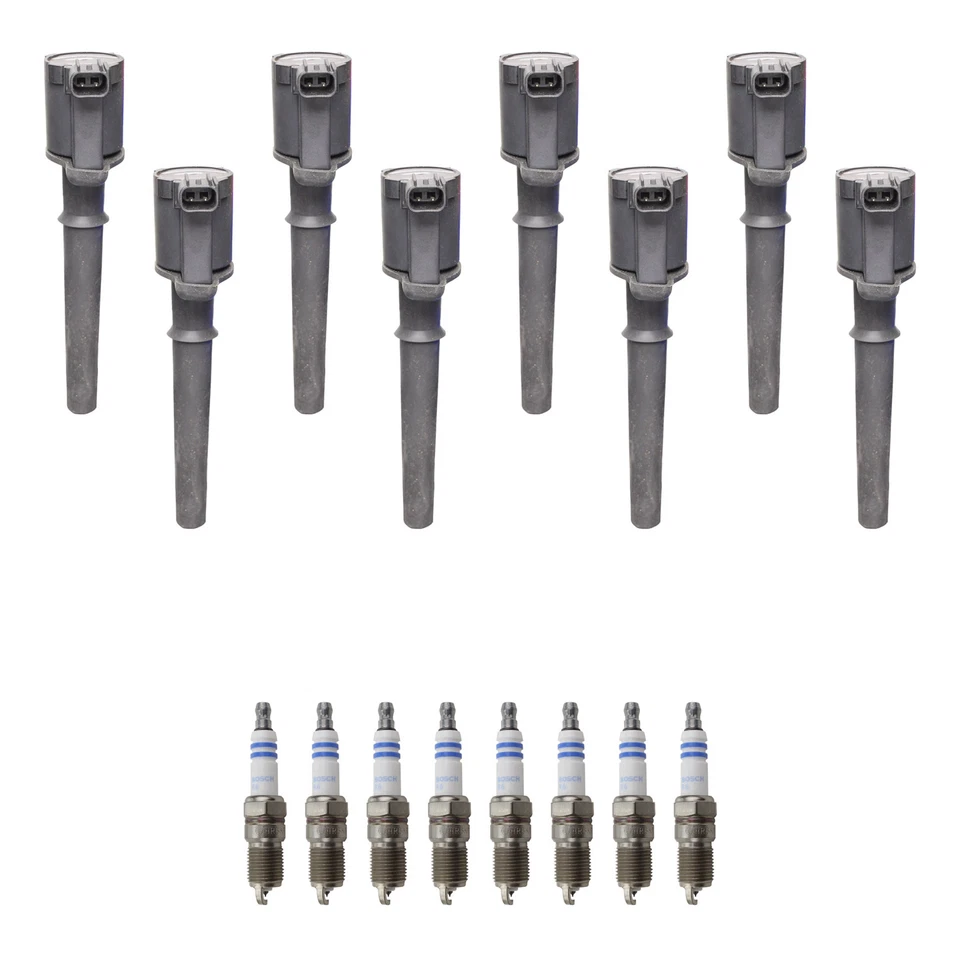 Denso 8 Ignition Coil 8 Bosch Iridium Spark Plugs Kit For GT Mustang 5.4 V8 DOHC - Image 1 of 1