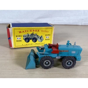 Vintage 1960s Matchbox Lesney K-10 Aveling-Barford Tractor-Shovel w/ Box - Picture 1 of 10