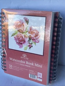 5.5 x 8.5 in Watercolor Sketchpad Mini Book - 2 Pack x 35 Sheets Each- Spiral... - Picture 1 of 4