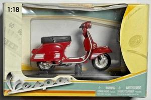 1/18 MAISTO DIECAST VESPA MOTORCYCLE STREET BIKE RED MODEL - Imagen 1 de 4