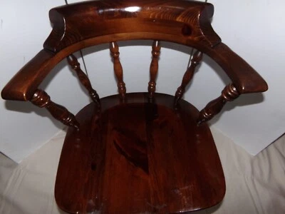 Silla giratoria vintage de pino ETHAN ALLEN Foto 1 de 4