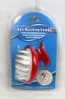 New Red Silicone Hair Shampoo Brush Scalp Clean Massage Comb Head Care Washing