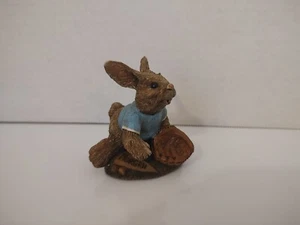 Tim Wolfe Sculpture rabbit baseball "Morgan" Rabbit New with box - Picture 1 of 7