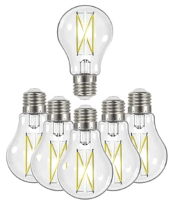 Case of 6 Satco S12415 8W Led 3000K A19 Med Base Dimmable Bulb - Picture 1 of 1