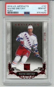 2018 UPPER DECK ARTIFACTS RUBY #137 WAYNE GRETZKY /349 RANGERS PSA 10 LOW POP - Picture 1 of 2