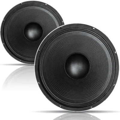 Pair of SoundLab 400w Full Range Chassis Speaker Driver 4 Ohm 15 Inch High SPL - Image 1 of 3