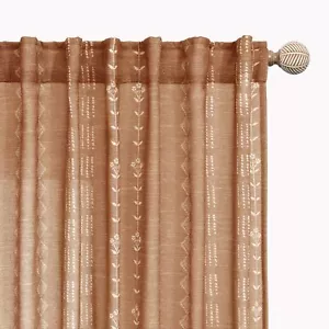 Retro Country Curtains 63 Inch Length for Living Room Kitchen Window 2 Panel ... - Picture 1 of 9