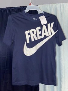 MEN'S NIKE GIANNIS ZOOM GREEK FREAK TEE SHIRT BLUE/WHITE BV8265 010 sz Medium M - Picture 1 of 2