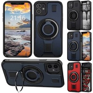 For Apple iPhone 11 Ring Holder Heavy Duty Ring Kickstand Protective Case Cover - Picture 1 of 59
