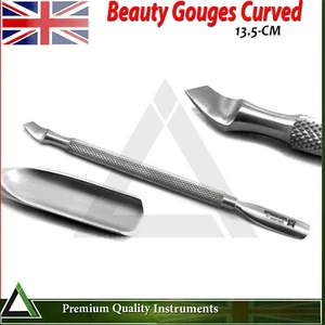 Beauty Guage Cuticle Pusher Remover Trimmer Nail Cleaner Curette Skin Care Tools - Picture 1 of 4