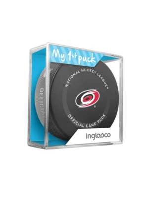 MI PRIMER DISCO para Niño Recién Nacido Carolina Hurricanes Licenciado NHL Juego Puck 2021-22 Foto 1 de 4