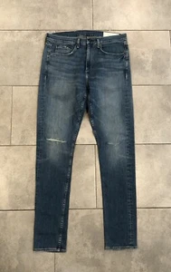 Jeans Rag & Bone Uomo 32x32 Blu Denim Morrow Hol Fit 1 Skinny Preppy Designer - Foto 1 di 12