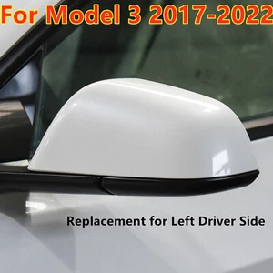 Tapa de repuesto para espejo retrovisor lado conductor izquierdo blanco peal para modelo 3 2017-2023 - Imagen 1 de 3