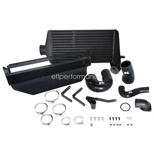 New Front Mount Intercooler Kit for Subaru 2008 2009 2010 - 2014 GRB WRX - Black - Picture 1 of 7
