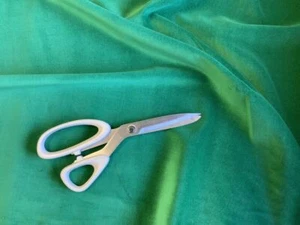 Emerald Green Colour Cotton - Dress Making Velvet Material Fabric,  craft's - Picture 1 of 10