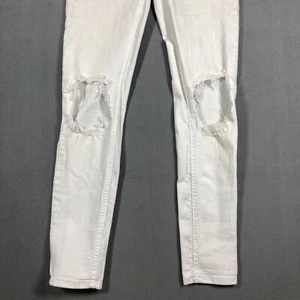 Free People Jeans Womens 26R white Skinny Stretch 61855-16515125 Mid Rise Denim - Picture 1 of 12