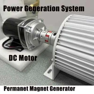 10KW Permanentmagnet Generator 380V niedrige Drehzahlen 3 Phasen mit Gleichstrommotor - Bild 1 von 14