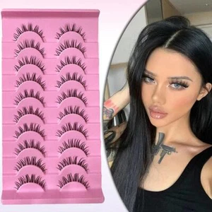 10 Pairs of HardStem False Eyelashes Manga Little Devil Fake Eyelashes GX - Picture 1 of 19