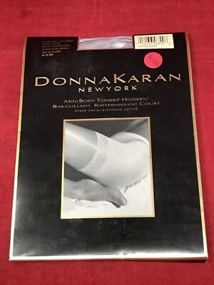 NUEVO Donna Karan Mini Tónicos Corporales Medias Gris Perla PEQUEÑO Transparente Satinado Foto 1 de 4