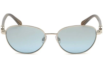 Очки солнцезащитные Swarovski SK205 серебристые 16X металлическая оправа 55-16-140 кошачий глаз SW205 зеркальные - Изображение 1 из 4