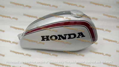 本田 SL125 SL100 K1 1973 至 1975 年型号银色和灰色涂漆钢制油箱 — 第 1/4 张图片