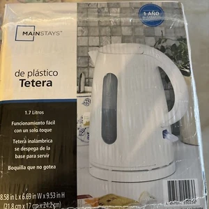 Rival Mainstays 1.7 Liter Cordless Electric Tea Coffee Kettle White 550236 - Picture 1 of 1
