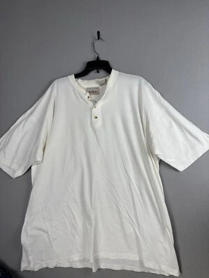 Camisa Henley Vintage Pelirroja Hombre XL Marfil L Blanco Pullover Botón Años 80 90 3965 Foto 1 de 4