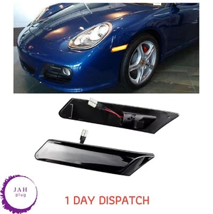 2X SIDE INDICATOR LED MARKER LIGHTS BLACK SMOKED FOR PORSCHE 911 996 – CHECK 986 - Picture 1 of 13