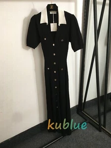 2025 Vestido SANDRO Mujer Verano Manga Corta Moda Envolvente Elástico Tejido Pequeño - Imagen 1 de 12