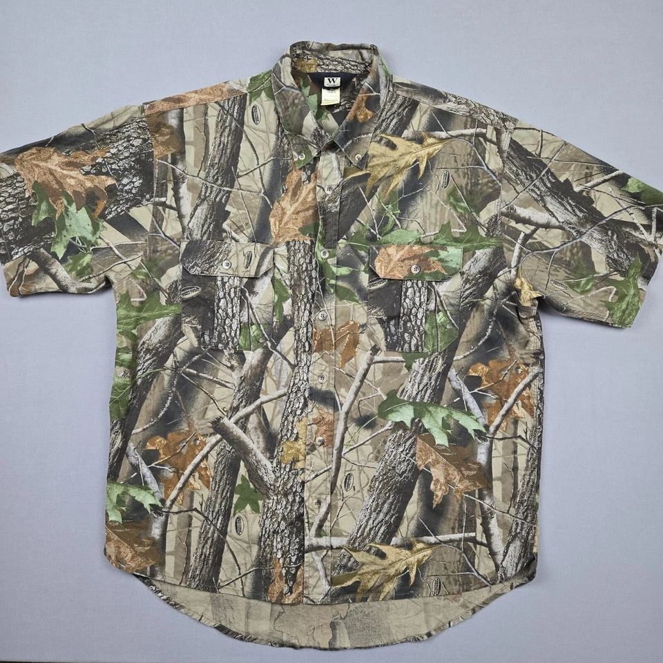 Vintage Walls Shirt Realtree Hardwoods Large Short Sleeve Button Up - Image 1 of 4