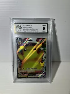 Graded PIKACHU VMAX 2021 Pokémon Celebrations Black Star Promo Card CGA 9 Mint - Picture 1 of 2