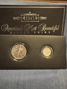 1943 America’s most beautiful silver coins Half Dollar And Dime - Picture 1 of 5