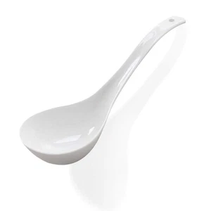 Pure White Ceramic Soup Ladle - Bone China Big Ladle, Deep Porcelain Flatware... - Picture 1 of 6