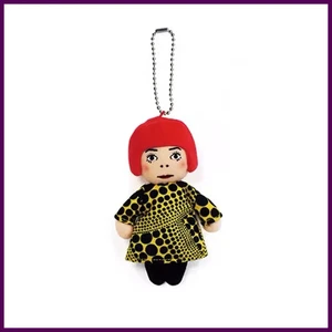 Portachiavi uomo 10 cm nuovo Yayoi Kusama umanoide a pois senza volto borsa da appendere - Foto 1 di 24