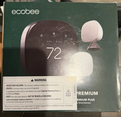 ecobee Smart Thermostat Premium Plus Pack (Includes 2x SmartSensor) - Image 1 of 3