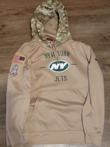 New York JETS Men's Tan MILITARY Camouflage Salute To Service Size XL Hoodie - Picture 1 of 11