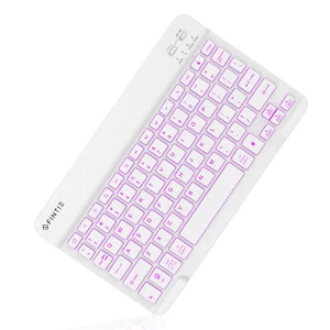 10'' Backlit Wireless Bluetooth Keyboard Rechargeable Keyboard for iOS Android - Picture 1 of 11
