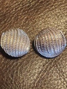 Vintage Monet Silver-tone Clip Earings - Picture 1 of 4