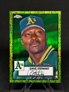 Dave Stewart 2021 Topps cromo platino toile refractor blanco/verde/99 #555 A's - Imagen 1 de 2