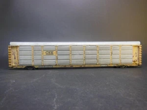 HO SCALE CUSTOM WEATHERED CSX UTTX 852328 BI-LEVEL ENCLOSED AUTO RACK - Picture 1 of 6