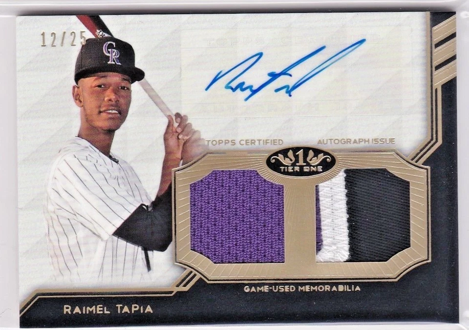 RAIMEL TAPIA RC 2018 TOPPS NIVEL 1 NOVATO PARCHES DOBLES 3CLR ¡AUTO #17/25! ROCKIES OF Foto 1 de 1