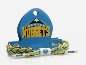 Rastaclat NBA DENVER NUGGETS Basketball Sport Shoelace Bracelet One Size - Picture 1 of 4