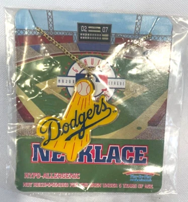 Dodgers Play-by-Play Hypo-Allergenic Necklace 18" link chain NEW - Image 1 of 3