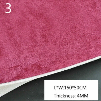Thick Faux Suede Fabric Foam Backing Quilted Car Roof Upholstery Material Crafts - Image 1 of 4