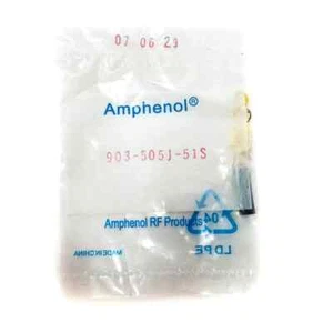Amphenol 903-505J-51S RF Coaxial SMB Connector Straight Crimp Jack Bulkhead - Picture 1 of 3