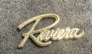 70 Buick Riviera GS stage 1 Script Emblem Badge 8791136 LOOK NICE - Picture 1 of 3